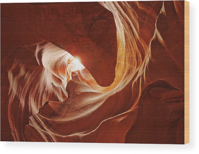 Geology Wood Print featuring the photograph Upper Antelope Canyon, Page, Arizona by Tetra Images