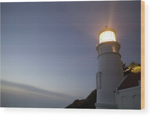 Part Of A Series Wood Print featuring the photograph Usa, Oregon, Heceta Head Lighthouse by Rene Frederick