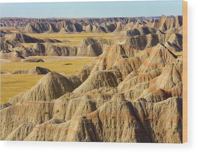 Scenics Wood Print featuring the photograph Usa, South Dakota, Badlands Np, Eroded by Eastcott Momatiuk