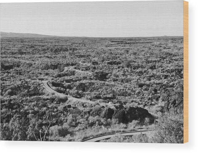 Valley Of Fires New Mexico Wood Print featuring the photograph Valley of Fires trail New Mexico by David Lee Thompson