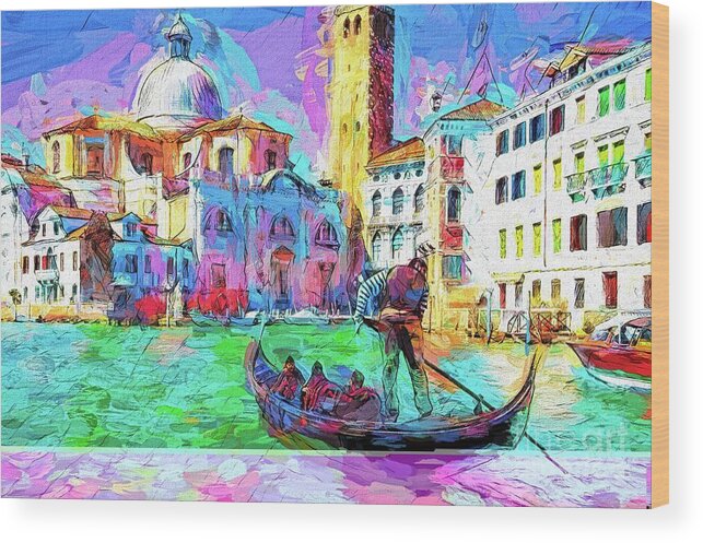  Wood Print featuring the photograph Venezia Molticolore by Jack Torcello