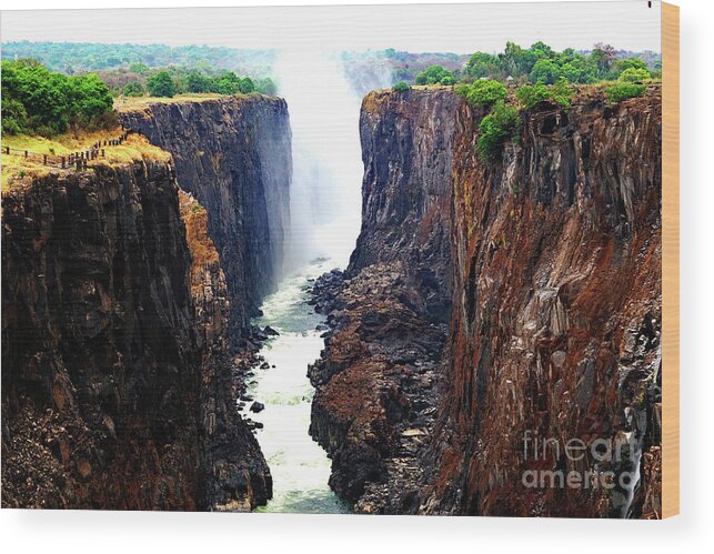 Africa Zambia Victoria Falls October Wood Print featuring the photograph Victoria falls by Darcy Dietrich