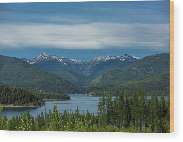 Montana Wood Print featuring the photograph View of the mountains by Julieta Belmont
