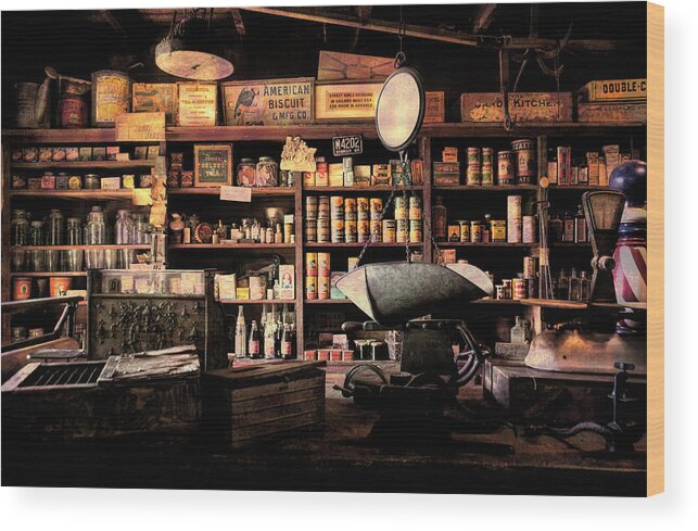 Vintage Wood Print featuring the photograph Vintage General Store 2 by Andrea Anderegg