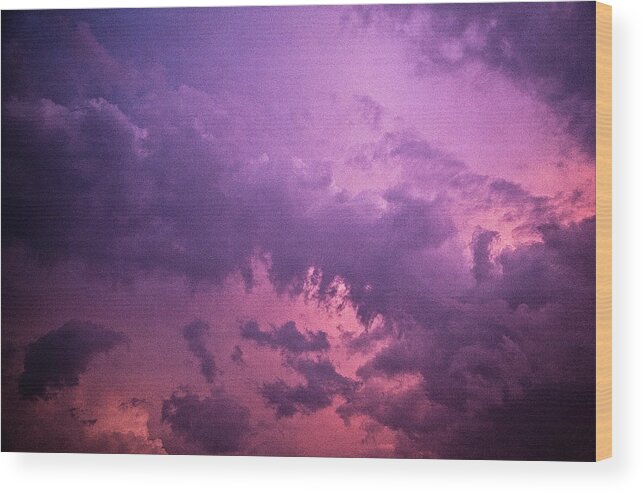 Scenics Wood Print featuring the photograph Violet Sky by Richard Newton / Daddynewt