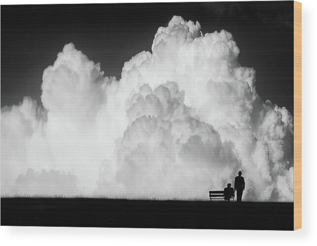 Landscape Wood Print featuring the photograph Waiting For The Storm by Stefan Eisele