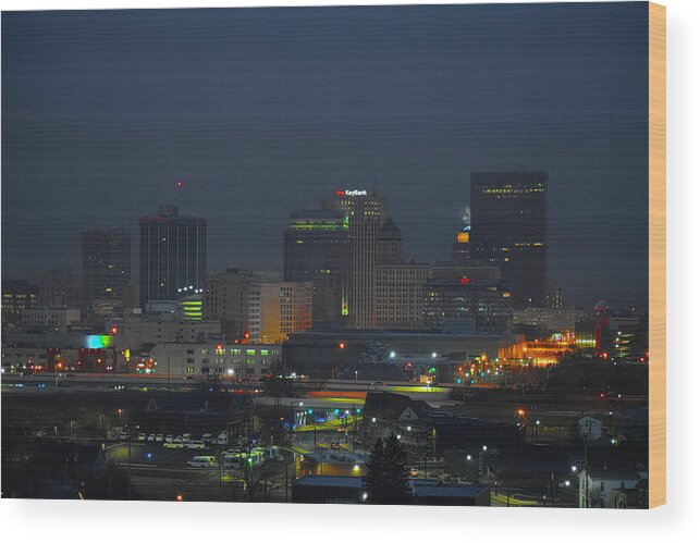  Wood Print featuring the photograph Wake Up Dayton by Jack Wilson