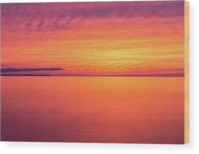 Door County Wood Print featuring the photograph Welcker's Point Sunset by Paul Schultz
