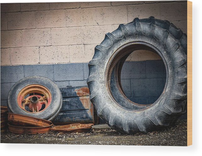 Tires Wood Print featuring the photograph Wheels by Michelle Wittensoldner