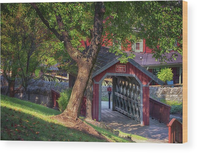 Makers Maker Wood Print featuring the photograph Whisky Creek Covered Bridge by Susan Rissi Tregoning