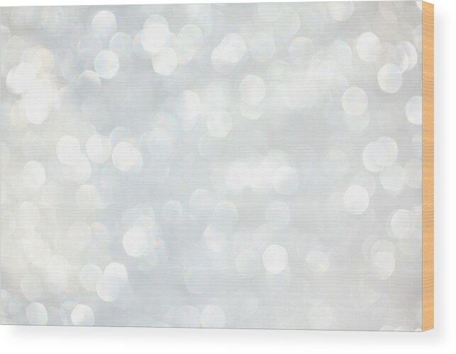 Holiday Wood Print featuring the photograph White Sparkles by Merrymoonmary