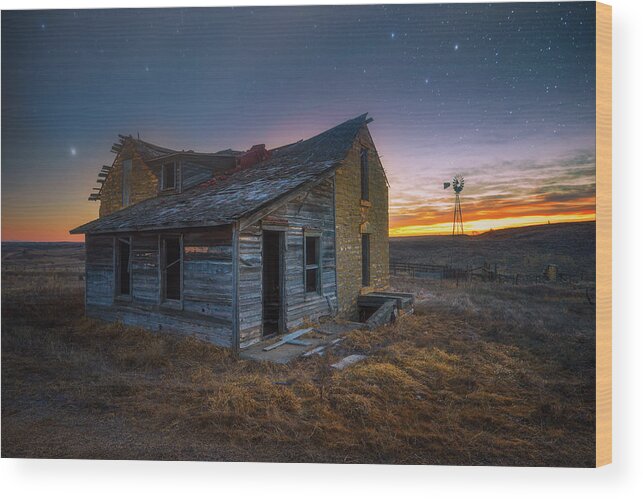 Abandoned Wood Print featuring the photograph Wilson Homestead by Darren White