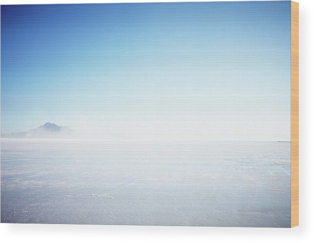 Tranquility Wood Print featuring the photograph Wind Blowing Over Salt Flats by Thomas Barwick