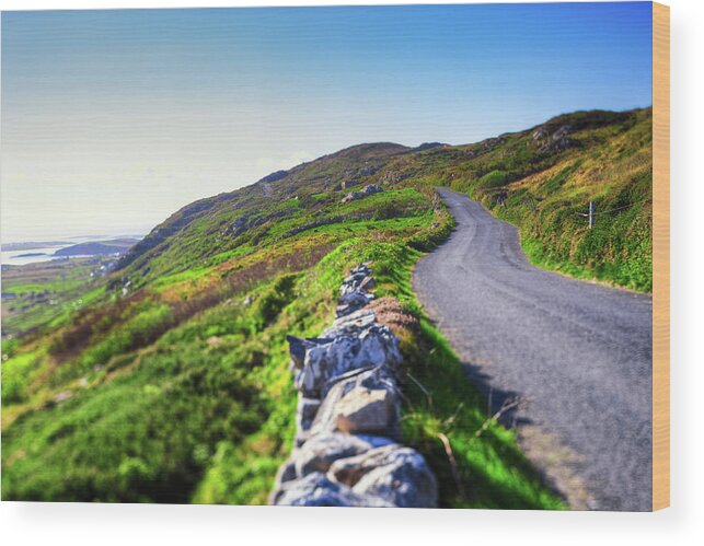 Scenics Wood Print featuring the photograph Winding Road by Moreiso