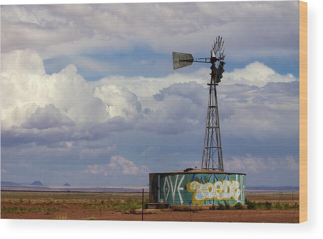 Windmill Wood Print featuring the photograph Windmill Love by Jonathan Thompson