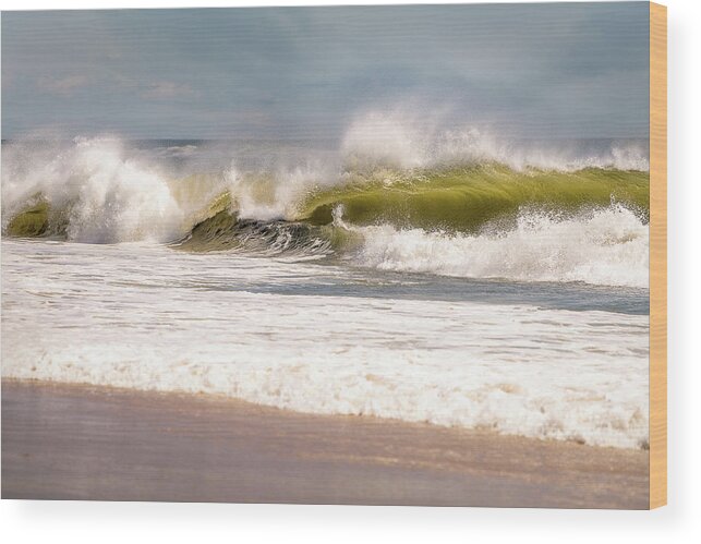 Beach Wood Print featuring the photograph Windy Waves by John Randazzo