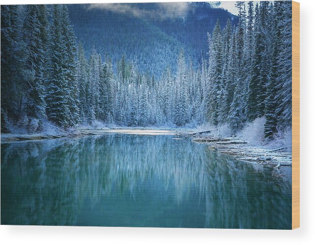 Banff Wood Print featuring the photograph Wonder Winter Land by Yongnan Li ?????