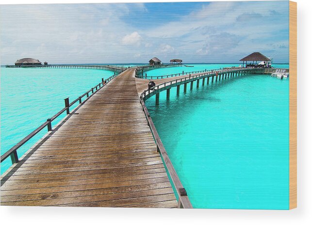 Tranquility Wood Print featuring the photograph Wooden Jetty by Luismaxx