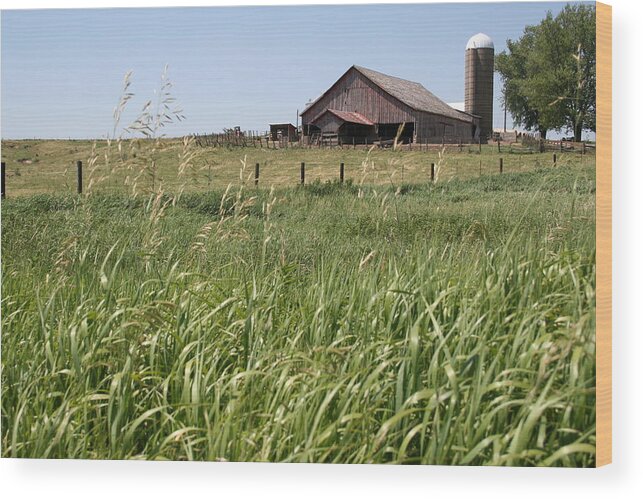 Wyoming Farm Wood Print featuring the photograph Wyoming Farm by Dylan Punke