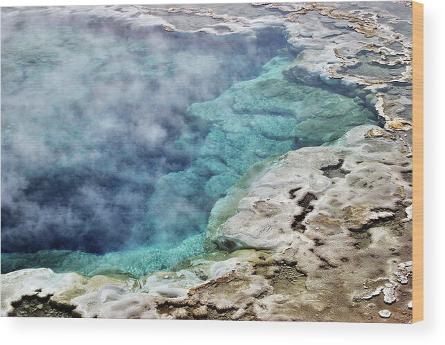 Outdoors Wood Print featuring the photograph Yellowstone - Artemisia Geyser by Photo By Raj Mittra