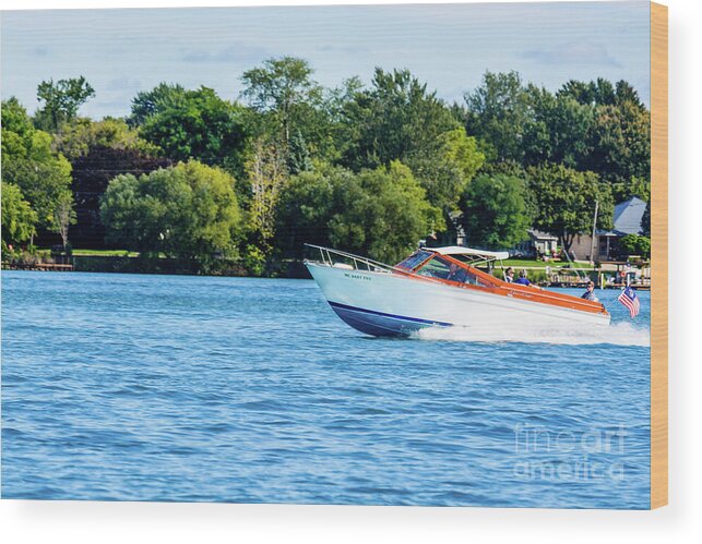 Boat Wood Print featuring the photograph Yes Its a Chris Craft by Randy J Heath