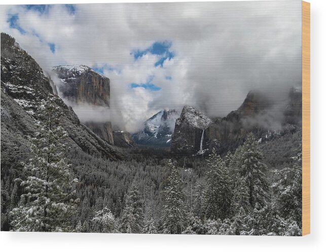 Yosemite Wood Print featuring the photograph Yosemite in Winter by Norma Brandsberg