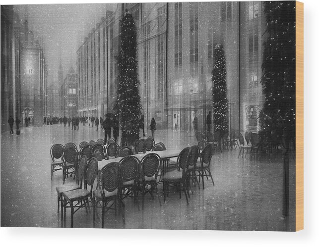 Munich Wood Print featuring the photograph You Have A Free Choice Of Seating by Roswitha Schleicher-schwarz