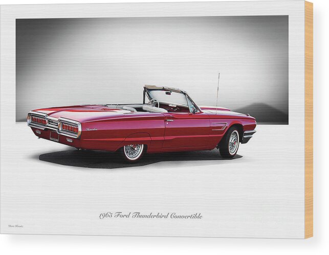 1965 Ford Thunderbird Wood Print featuring the photograph 1965 Ford Thunderbird Convertible by Dave Koontz