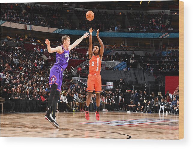 Collin Sexton Wood Print featuring the photograph 2020 NBA All-Star - Rising Stars Game #1 by Jesse D. Garrabrant