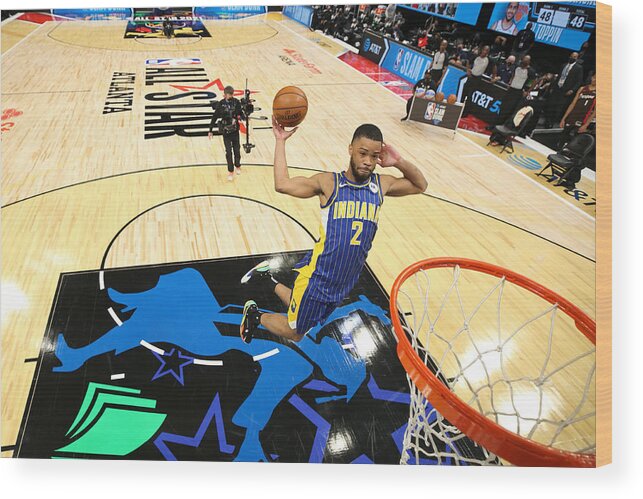 Atlanta Wood Print featuring the photograph 2021 NBA All-Star - AT&T Slam Dunk Contest by Joe Murphy