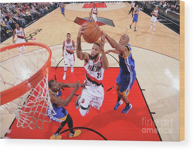 Nba Pro Basketball Wood Print featuring the photograph Allen Crabbe by Sam Forencich
