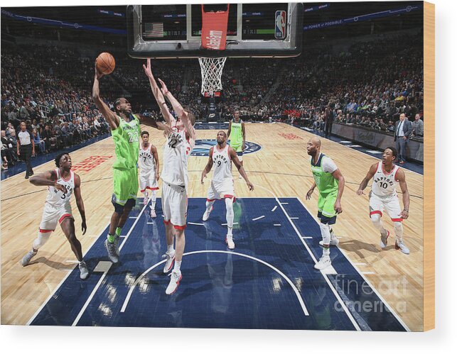 Nba Pro Basketball Wood Print featuring the photograph Andrew Wiggins by David Sherman