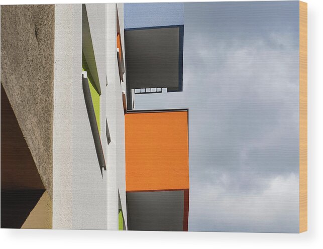Architecture Wood Print featuring the photograph Architecture details #1 by Eleni Kouri