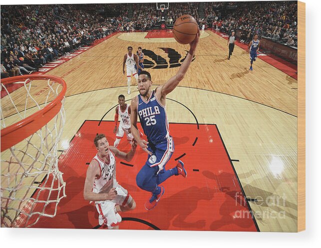 Nba Pro Basketball Wood Print featuring the photograph Ben Simmons by Ron Turenne