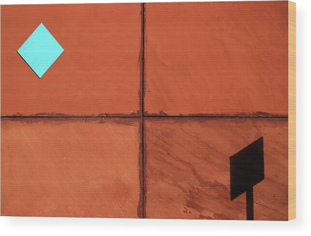 Blue Square Wood Print featuring the photograph Blue Square by Prakash Ghai