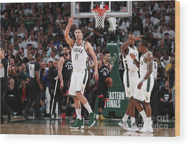 Playoffs Wood Print featuring the photograph Brook Lopez by Gary Dineen