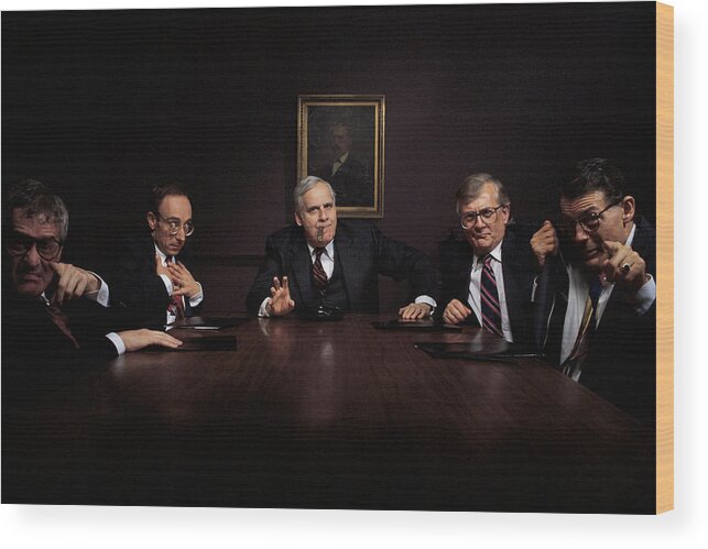 50-54 Years Wood Print featuring the photograph Business meeting #1 by Comstock