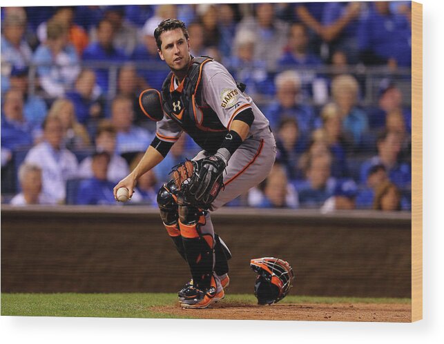 Buster Posey Wood Print featuring the photograph Buster Posey by Elsa