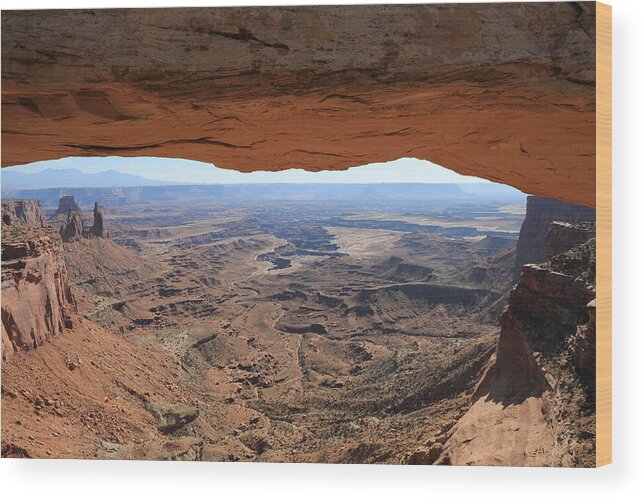 Canyonlands Wood Print featuring the photograph Canyonlands National Park - View from Mesa Arch #3 by Richard Krebs