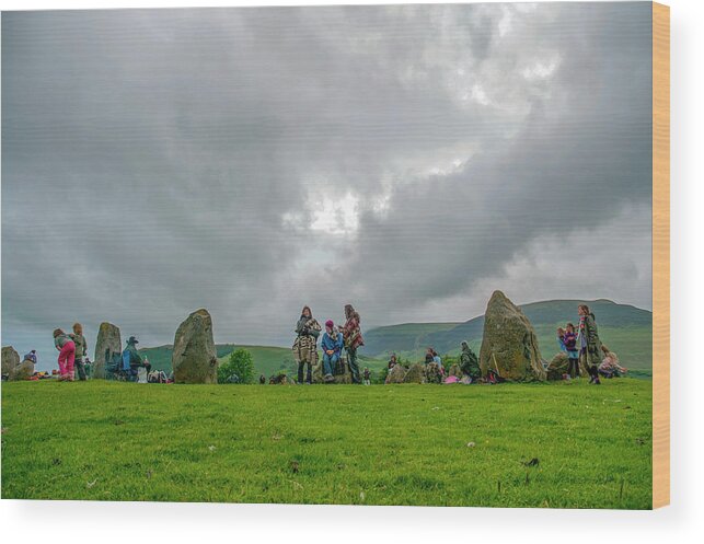 Castlerigg Wood Print featuring the photograph Castlerigg stone circle 4 by Dubi Roman