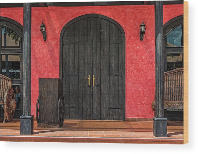 Old Wood Print featuring the photograph Colorful Mexican Doorway #1 by Jim Vallee