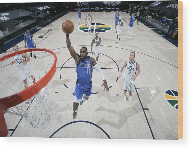 Tim Hardaway Jr. Wood Print featuring the photograph Dallas Mavericks v Utah Jazz by Melissa Majchrzak