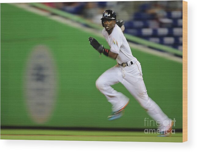 People Wood Print featuring the photograph Dee Gordon by Mike Ehrmann