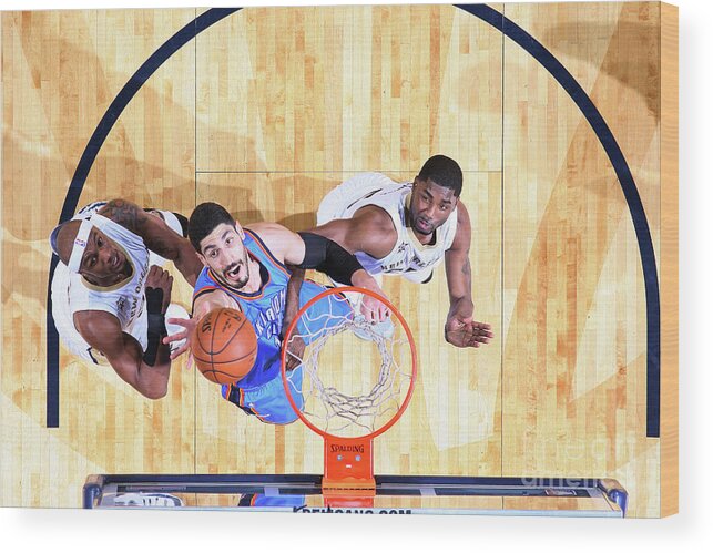 Smoothie King Center Wood Print featuring the photograph Enes Kanter by Layne Murdoch Smoothie King Center Wood Print featuring the photograph Enes Kanter by Layne Murdoch