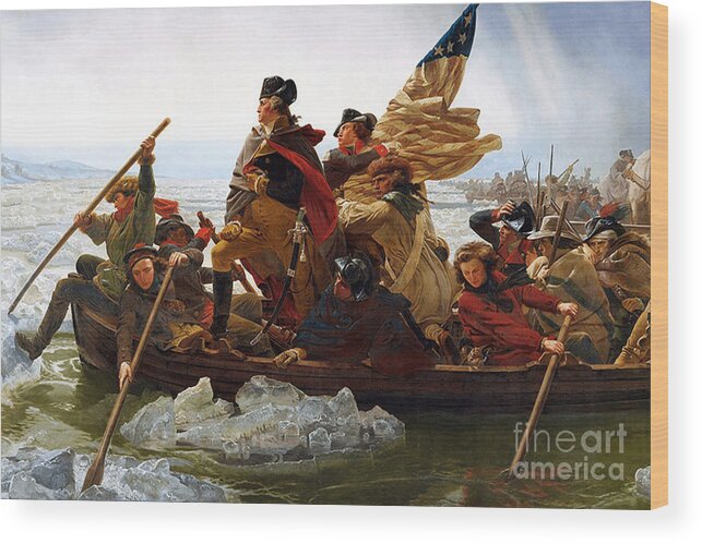 George Wood Print featuring the photograph George Washington Crossing The Delaware by Action
