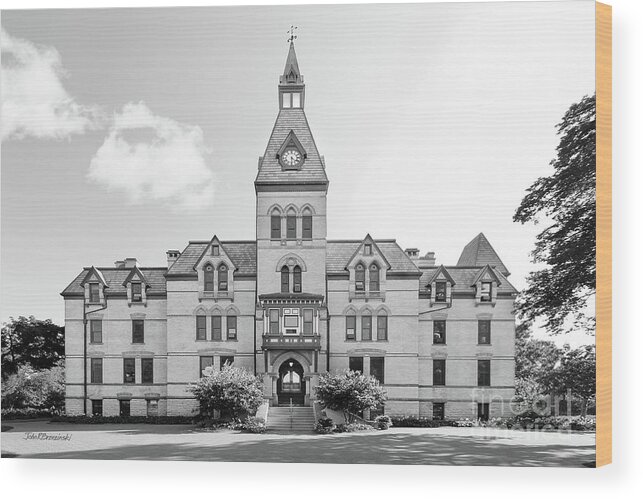 Hamline University Wood Print featuring the photograph Hamline University Old Main by University Icons