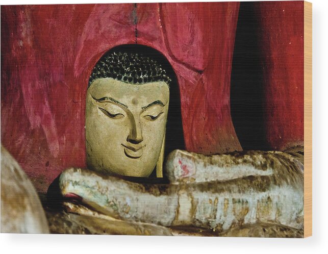 Birman Wood Print featuring the photograph In Buddha lives a Buddha, Bagan. Myanmar #3 by Lie Yim