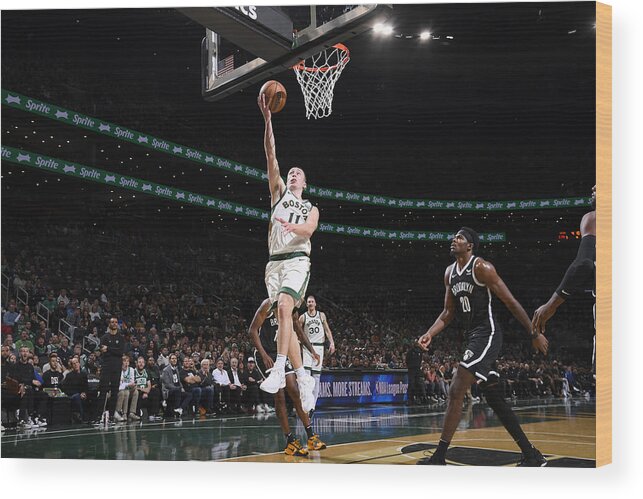 Nba Pro Basketball Wood Print featuring the photograph In-Season Tournament - Brooklyn Nets v Boston Celtics #1 by Brian Babineau