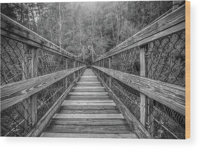 Tallulah Falls Bridge Wood Print featuring the photograph Infinity by Anna Rumiantseva