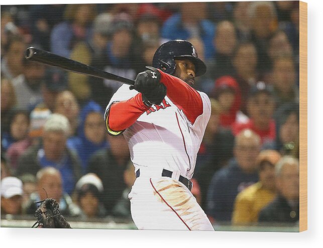 Sport Wood Print featuring the photograph Jackie Bradley #1 by Jim Rogash